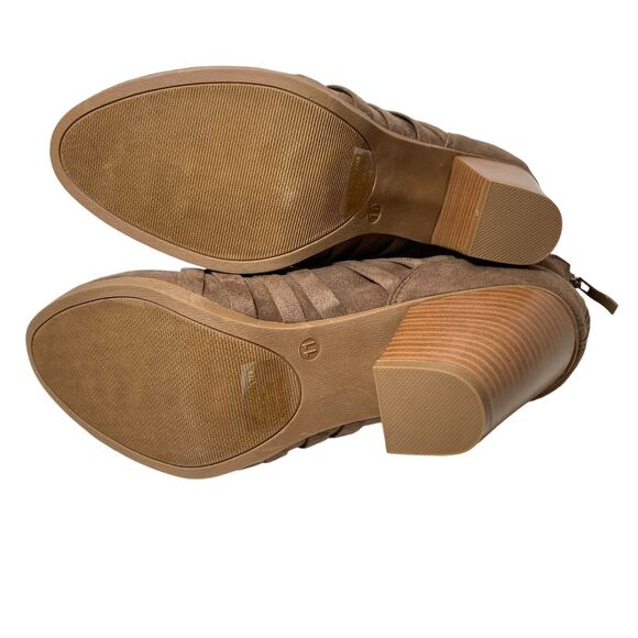 JG Strappy Gladiator Stacked Heel Suede Shoes Women’s Size 11 Tan BRAND NEW - Picture 6 of 11